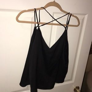 Black strappy tank